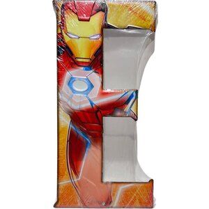 Kid's Wall Decor Letter "E" Iron Man Marvel 5x10‎ in Metal **